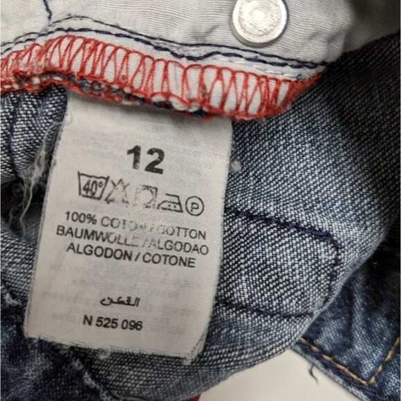 Levi's Shorts Girl 12 Denim Cutoff Red Tab Jeans Blue Youth 12 - Waist 26" - Picture 8 of 10